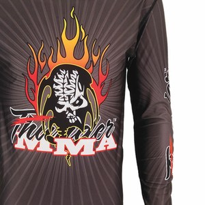 เสื้อรัดกล้ามเนื้อ MMA คุณภาพดี ผลิตจากโพลีเอสเตอร์ผสมสแปนเด็กซ์ แขนยาว พิมพ์ลายแบบ Sublimation ระบายอากาศได้ดี แห้งเร็ว รับผลิตตามแบบที่ต้องการ - Product Image 4