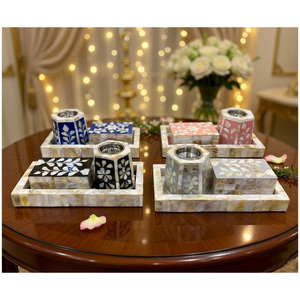 Factory Price Wholesale Mother of Pearl Incense Burner Set Mother of Pearl Bakhoor Burner <b>MOP</b> Bakhoor Burner Gift Box Ramadan - Product Image 5