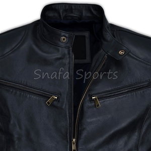 Chaqueta de Cuero de Alta Calidad para Hombre 2026, Color Personalizado, 100% Cuero Genuino, Chaqueta Masculina en Venta - Product Image 4