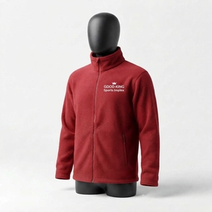 Veste polaire personnalisée pour homme, col montant, vêtements de sport d'extérieur, veste polaire zippée pour l'automne - Product Image 2