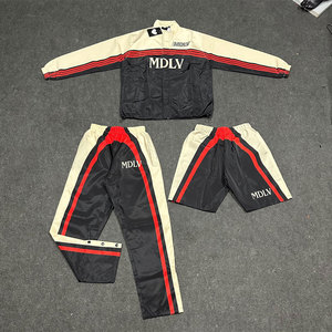 กางเกงขาสั้นกีฬาผู้ชาย MDLV ผ้าโพลีเอสเตอร์แห้งเร็ว เอวยางยืด ใส่สบาย กันน้ำ ลายพิมพ์โลโก้ด้านหน้า ซิปหน้า เหมาะสำหรับใส่ลำลองในฤดูร้อน - Product Image 6