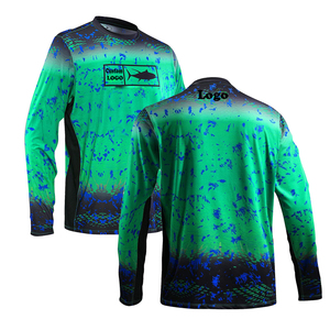 เสื้อตกปลาแขนยาวผู้ชาย ป้องกันแสงแดด UPF 50 ผลิตจากโพลีเอสเตอร์ 100% น้ำหนักเบา แห้งเร็ว ระบายอากาศได้ดี เหมาะสำหรับกิจกรรมกลางแจ้ง - Product Image 3