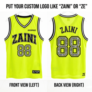 Camiseta de Baloncesto Unisex ZAINI ZI-032, 220 GSM, Malla de Poliéster Premium, Transpirable, de Secado Rápido, con Tirantes Ajustables, Manga Corta, Cuello Mandarín - Product Image 1