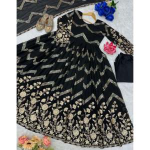 ชุดที่สวยงาม anarkali และกางเกง dupatta สำหรับงานปาร์ตี้ชุดอินเดียและปากีสถาน - Product Image 4