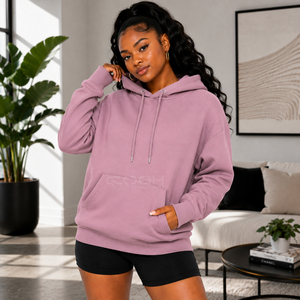 Sudadera con Capucha Extra Grande de la Hermandad Femenina Cosh International, Color Rosa Sólido, Felpa de Algodón, Corte Regular, con Bolsillos, para Otoño - Product Image 4