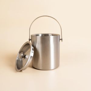 Stylish entertaining contemporary decor luxury dining accessory metallic ice bucket copper finish ice bucket lid ice bucket - Product Image 5
