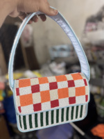 Desainer gaya Bohemian India tas Messenger wanita buatan tangan kapasitas besar tas belanja malam Clutch manik-manik gaya Boho grosir