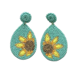 Pendientes de Perlas con Forma de Mariposa, Estilo Boho Clásico, Bordados con Cuentas, Accesorios de Moda de Cristal, Ligeros, de Algodón - Product Image 3