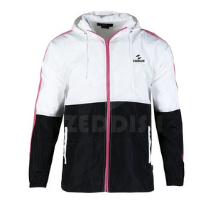 Dernier style de vestes coupe-vent à capuche pour hommes avec logo frontal, écologiques, respirantes, vente en gros, faible MOQ, hiver - Product Image 1