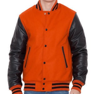 Men's Casual Wear Premium Quality Letterman Jacket Wholesale Clothing with Stand Collar - Product Image 5