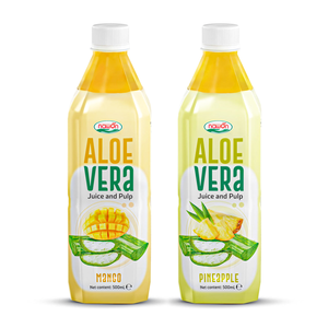 Jugo de Aloe Vera Nawon con Pulpa, Bebida de Frutas Mixtas de Mango y Piña, 500 ml - Product Image 1