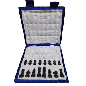 Juego de Ajedrez de Lujo con Incrustaciones de Mármol Negro, Piezas Hechas a Mano, Tablero de Piedra Semipreciosa, Juego de Mesa para Decoración del Hogar, Regalo - Product Image 5