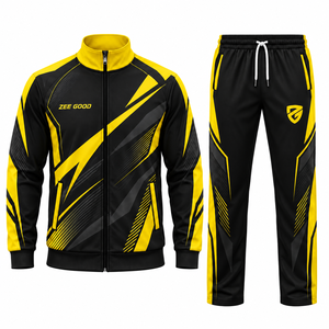 Sweat-shirt de sport personnalisé avec logo pour hommes, maillots de football, hauts de jogging, vestes, survêtement d'entraînement de football avec pantalon - Product Image 1