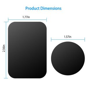 8 Placas Metálicas Universales de Alta Adhesión, 4 Placas Metálicas Rectangulares, Soporte Magnético para Teléfono Móvil en el Coche - Product Image 6