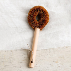 Brosse de nettoyage en fibres de coco avec manche, brosses en fibre de coco, accessoires ménagers, outils de nettoyage - Product Image 3