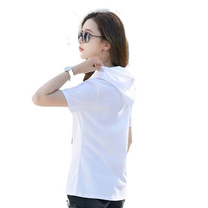 เสื้อฮู้ดดี้ผู้หญิงสำหรับฤดูร้อน แห้งเร็ว ระบายอากาศดี ป้องกันแสงแดด สวมใส่สบาย ทรงพอดีตัว เนื้อผ้านุ่มพิเศษ คุณภาพพรีเมียม - Product Image 6