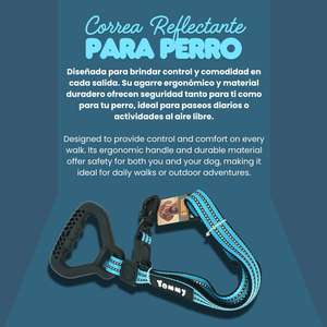 Guinzagli per Animali Domestici Yommy con Impugnatura Ergonomica in Nylon Riflettente, Kit Multicolore 4 Colori - Product Image 2