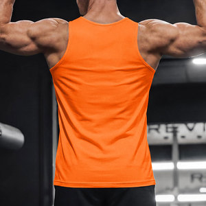 Débardeur pour homme en tissu facile d'entretien, col rond profond, design simple, se lave facilement, sèche rapidement, conserve la douceur et la flexibilité, haut pour homme - Product Image 2