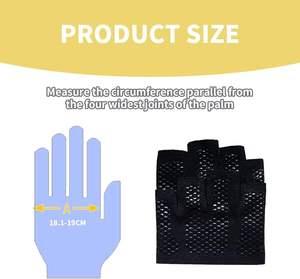 Gants de musculation unisexes respirants en polyester avec protection anti-callosités et anti-déchirures pour la gym, le fitness, le cross-training et l'exercice - Product Image 2