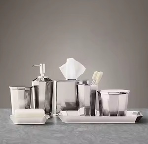 Premium Collection Metal <b>Bathroom</b> <b>Set</b> Stylish Bath <b>Accessories</b> for Luxury Home Hotel Resort Guest <b>Bathroom</b> Decor - Product Image 2