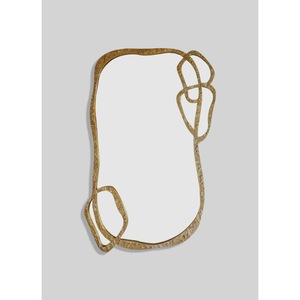 Espejo de Pared Metálico Moderno de Calidad Lujosa con Diseño de Marco Abstracto, Pieza de Arte Decorativa - Product Image 5