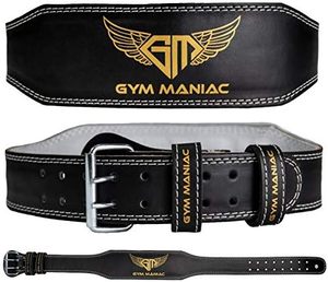 4 inch Leather GYM <b>Weight</b> Lifting Belt for Men and Women - Adjustable Exercise Equipment for a Better Gym and <b>Training</b> Workout - Product Image 6