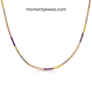 Collier Chaîne Tennis en Argent 925 Plaqué Or, Zircon Tendance, Minimaliste, Réglable, Bijou pour Femme et Homme, Idéal pour le Quotidien et les Cadeaux - Product Image 2