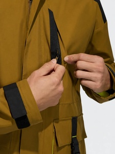 Blouson Bomber Homme Couleur Unie Fermeture Éclair Coupe-Vent Décontracté Automne Coupe Classique Extérieur Toile Nylon Logo Avant - Product Image 5