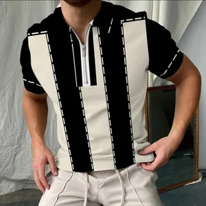 Camisetas Polo para Hombre, Tallas Grandes, Cuello Redondo, 100% Algodón, Logotipo Personalizable para Ropa Masculina - Product Image 1