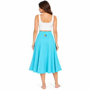 Disfrute de un estilo elegante con la falda midi para mujer, que ofrece una forma impecable y una tela cómoda que combina bien con muchos armarios. - Product Image 3