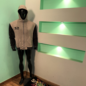 Hoodie décontracté pour homme avec imprimé intégral et fermeture éclair, style streetwear, sérigraphie - Product Image 5