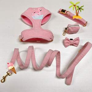 Pesona tali panjang kerah kulit asli bambu rami anjing <span class=keywords><strong>harness</strong></span> lembut choke kustom <span class=keywords><strong>bling</strong></span> kosong untuk kerah - Product Image 4