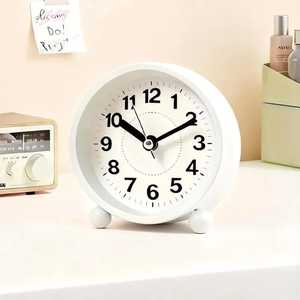 Flower Shaped Table <b>Clock</b> White Petal Design Round Face Black Numbers Ornate Hands Artistic Modern Stand Elegant Contemporary - Product Image 4