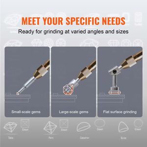 Máquina de facetado de gemas de 180W, pulidora angular de rocas y joyas con velocidad ajustable de 0-2980 RPM para pulido de jade, herramientas y equipos de joyería - Product Image 6