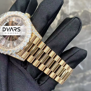 Reloj de Lujo de Cuarzo y Acero Inoxidable con Cristal de Moissanita para Vacaciones en la Playa, Festivales de Música y Uso Casual - Venta al por Mayor - Product Image 4