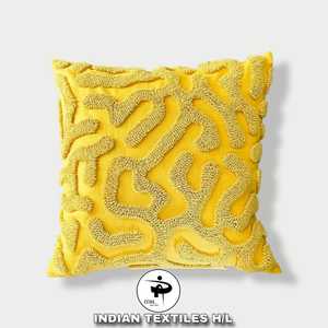 Designer Tufted Boho Cushion Cover By Indian Textiles H/L Handwoven Decorative <b>Throw</b> <b>Pillow</b> Luxury Boho <b>Pillow</b> Hot Selling - Product Image 1