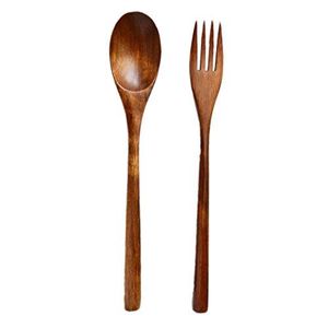 Modern Design Reusable Wooden <b>Salad</b> <b>Tools</b> Spoon Fork Set High Mirror Polish Long Handle Customized Packaging Multi-Purpose - Product Image 2
