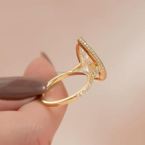 IGI/GIA Lab Grown Cut Diamond Vintage 14k jaune mariage/bague de fiançailles unisexe or blanc fin pour anniversaire fête-digne - Product Image 4