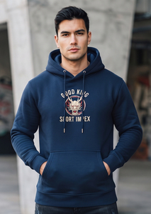 Sweat à capuche personnalisé en polyester/coton mélangé, poids lourd (350g), pour hommes - Style streetwear, service OEM/ODM - Product Image 1