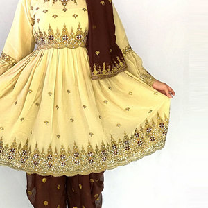 Robe afghane traditionnelle pour femmes, musulmane, à manches longues, élégante, brodée, coupe ample, vêtements ethniques modestes pour femmes - Product Image 5