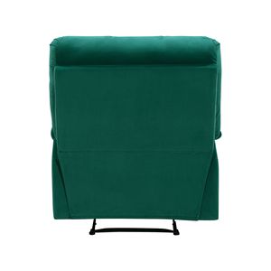 Moderna Poltrona Reclinabile in Velluto Verde con Schienale Trapuntato e Braccioli Imbottiti, Struttura in Legno Massello per Soggiorno - Product Image 6