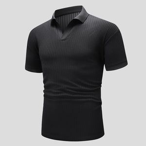 เสื้อโปโลผู้ชายผ้าฝ้ายแขนสั้นทรงปกติ คุณภาพดี รับผลิตตามแบบ OEM พร้อมสกรีนโลโก้และปรับขนาดได้ - Product Image 3
