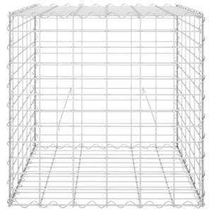 Jardinera Elevada Gabion de 23.6 Pulgadas, de Alambre de Acero Plateado, Macetas, Jardineras de Estilo Rústico para Jardín - Product Image 4