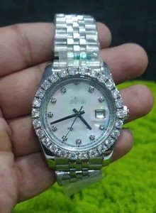 Luxury Stainless Steel <b>Watch</b> Dial Sapphire Crystal Date Window Analog <b>Mechanical</b> Movement 41mm Push Button Hidden Clasp Limited - Product Image 4