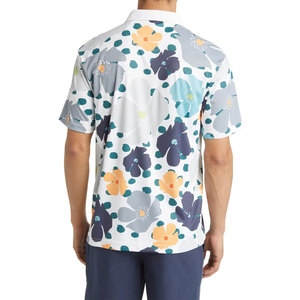 Men's Solid Short Sleeve for Shirt Knitted Breathable Casual Regular Fit 100% Cotton Front Logo White Blue <b>Orange</b> - Product Image 2