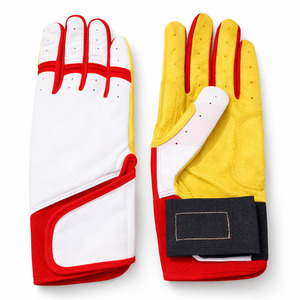 Gants de frappeur en cuir OEM personnalisés avec paume à adhérence douce et support élastique pour le poignet, pour joueurs de baseball professionnels - Product Image 1