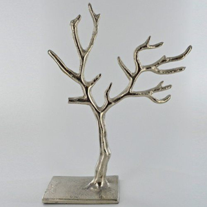 Modern Silver Metal Tree of Life Sculpture Polished Showpiece for Good Luck and Prosperity Large Elegant Table <b>Top</b> Home Decor - Product Image 4