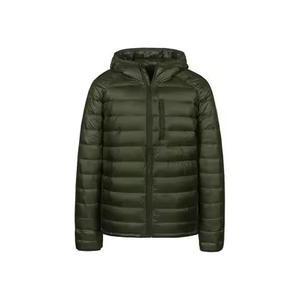 Veste matelassée à capuche pour homme, couleur unie, fermeture éclair, coupe-vent, vêtements décontractés d'hiver, coupe régulière, rembourrage en polyester - Product Image 3