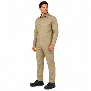 Custom Men Industrial Uniform Long Sleeve Work <b>Shirt</b> Cargo Pants Set Heavy Duty Construction Worker Safety Industrial Uniform - Product Image 5