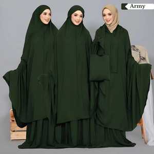 Service OEM Prêt à l'emploi Abaya de Prière Islamique de Haute Qualité en Rayonne, 8 Couleurs Disponibles, Col Montant, Manches Longues, Longueur au Sol, Séchage Rapide - Product Image 4